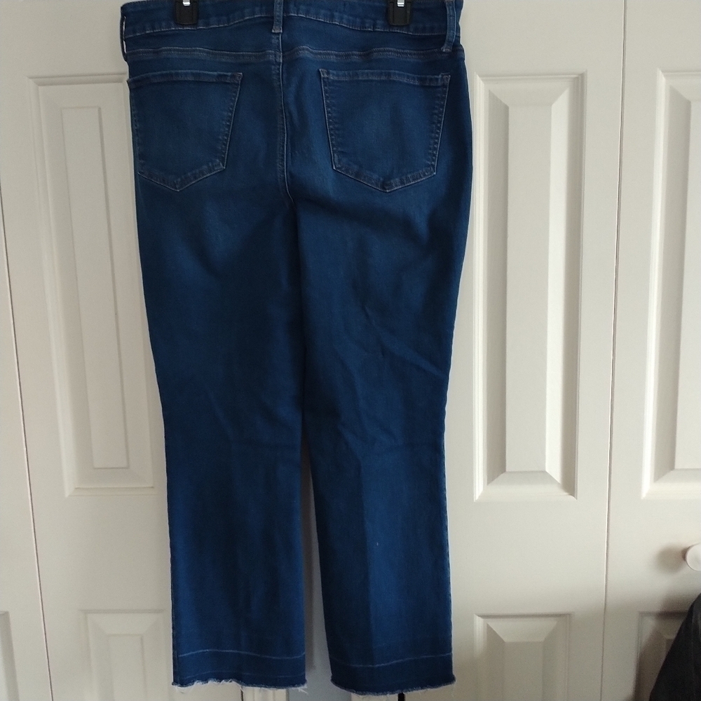 NYDJ Marilyn Straight Lift & Tuck Raw Hem Jeans 14P - Picture 2 of 13